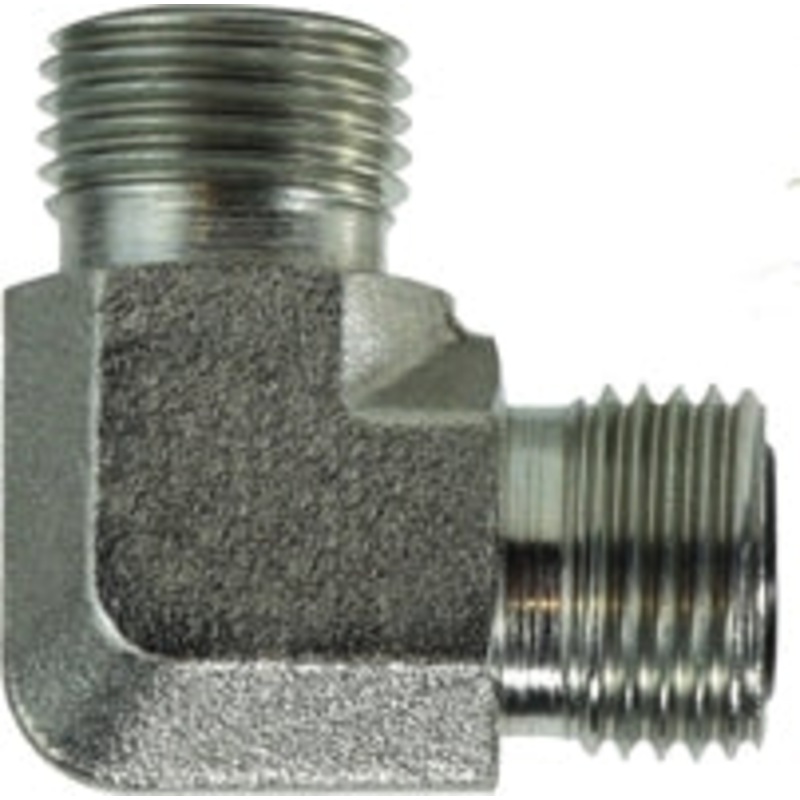 FS25001616 (FS250016-16-16) by Midland | Hydraulic ORFS Union | 1-7/16-12 Male O-Ring Face Seal x 1-7/16-12 Male O-Ring Face Seal | 90 Elbow | Steel